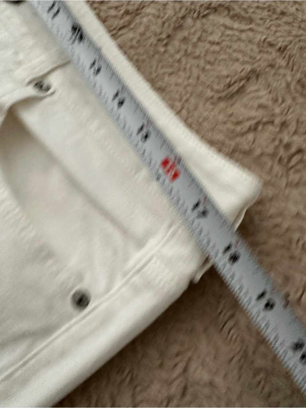 American Eagle Outfitters White Ripped Straight Leg Jeans size 12 - Picture 6 of 11